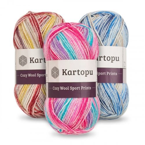 Пряжа Kartopu Cozy Wool Sport Prints