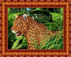 Канва для бисера КБЖ-3012 Леопард