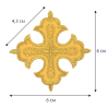 Аппликация термоклеевая "Церков. кресты" золото мал., 1/12 шт