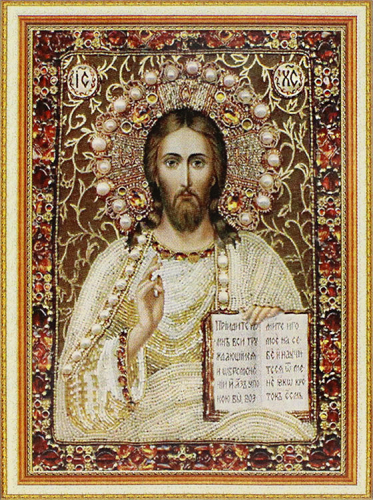Алмазная мозаика 027Q "Иисуса Христа Вседержителя" (20х30) Алмазная мозаика 027Q "Иисуса Христа Вседержителя" (20х30)