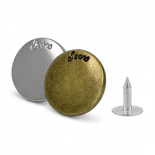 Пуговица джинсовая 17 мм "Jeans гладк." 1/50 шт