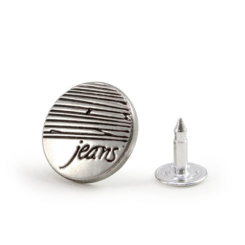 Пуговица джинсовая "Jeans" 17 мм (А13 мат. никель)1/50 шт