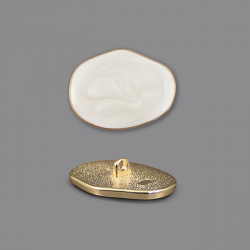 Пуговица №П-127 40L крем/золото 1/20 шт