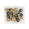 Пуговица №П-584 20L чёрный/золото 1/25 шт