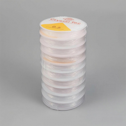 Резинка для браслета 0,5 мм белая 10 шт (15 м)