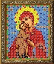 Рисунок на ткани для вышивания бисером 403Л "Прсв. Богородица Феодоровская"