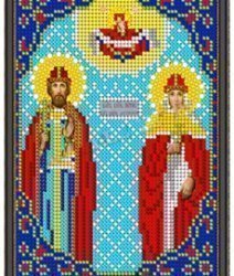 Pисунок на ткани для вышивания бисером 452М «Св.Петр и Феврония»
