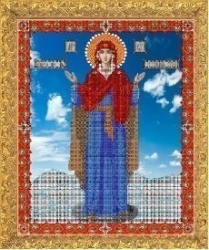Канва с нанесённым рисунком для вышивания бисером 360Б "Прсв. Богородица Нерушимая Стена"
