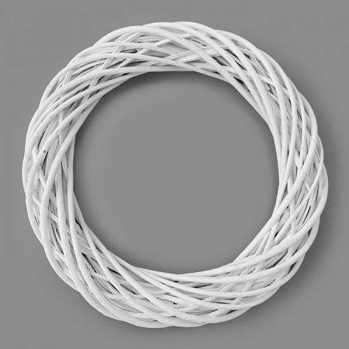 Венок из лозы белый 40 см